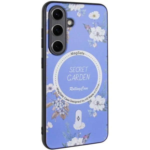 TPU+PC чохол Secret Garden with Magnetic Fit для Samsung Galaxy S24+ — Ліловий — фото 3