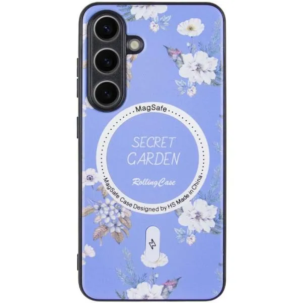 TPU+PC чохол Secret Garden with Magnetic Fit для Samsung Galaxy S24+ — Ліловий — фото 4