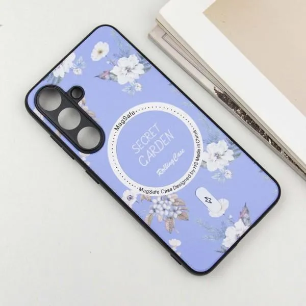 TPU+PC чохол Secret Garden with Magnetic Fit для Samsung Galaxy S24+ — Ліловий — фото 5