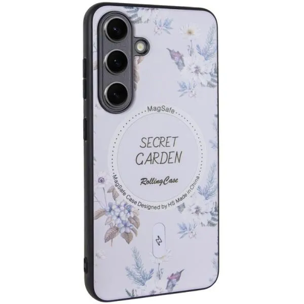 TPU+PC чохол Secret Garden with Magnetic Fit для Samsung Galaxy S24+ — Білий — фото 4