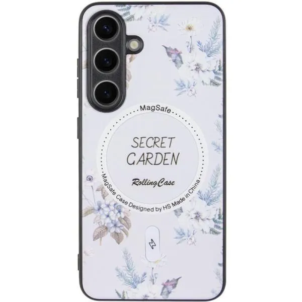 TPU+PC чохол Secret Garden with Magnetic Fit для Samsung Galaxy S24+ — Білий — фото 5
