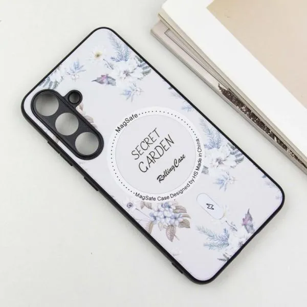 TPU+PC чохол Secret Garden with Magnetic Fit для Samsung Galaxy S24+ — Білий — фото 1
