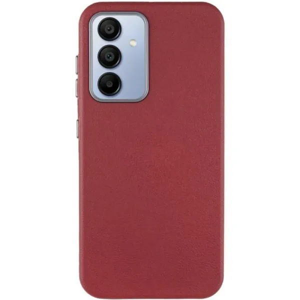 Шкіряний чохол Leather Case Metal Buttons для Samsung Galaxy S24+ / S25+ — Червоний — фото 1