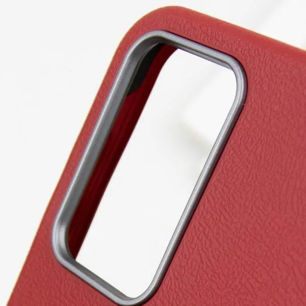 Шкіряний чохол Leather Case Metal Buttons для Samsung Galaxy S24+ / S25+ — Червоний — фото 4