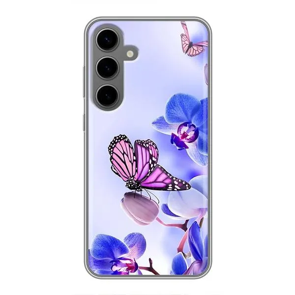 Чехол с принтом «Бабочка на цветочке» для Samsung Galaxy S24 Plus