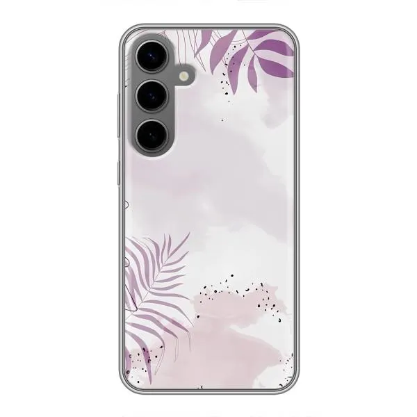 Чехол с принтом «Фиолетовые листья» для Samsung Galaxy S24 Plus