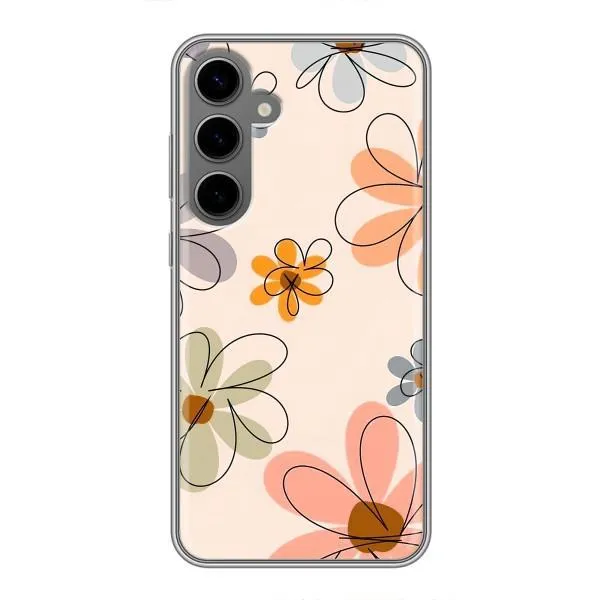 Чехол с принтом «Разноцветные цветы» для Samsung Galaxy S24 Plus