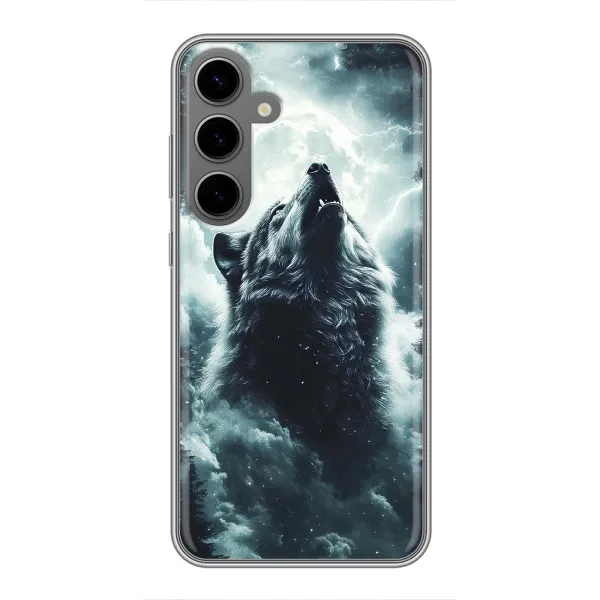 Чехол с принтом «Волк в облаках» для Samsung Galaxy S24 Plus