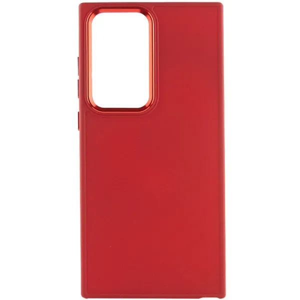 TPU чохол Bonbon Metal Style для Samsung Galaxy S24 Ultra — Червоний — фото 2