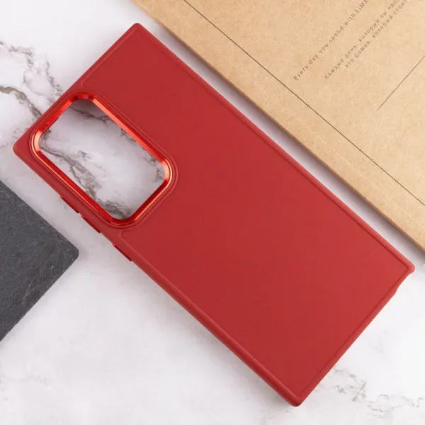 TPU чохол Bonbon Metal Style для Samsung Galaxy S24 Ultra — Червоний — фото 4