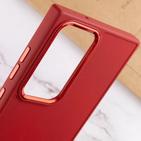 TPU чохол Bonbon Metal Style для Samsung Galaxy S24 Ultra — Червоний — фото 5