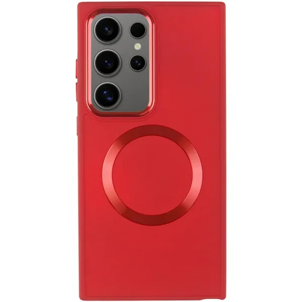TPU чохол Bonbon Metal Style with Magnetic Fit для Samsung Galaxy S24 Ultra — Червоний — фото 1 TPU чохол Bonbon Metal Style with Magnetic Fit для Samsung Galaxy S24 Ultra — Червоний — фото 1