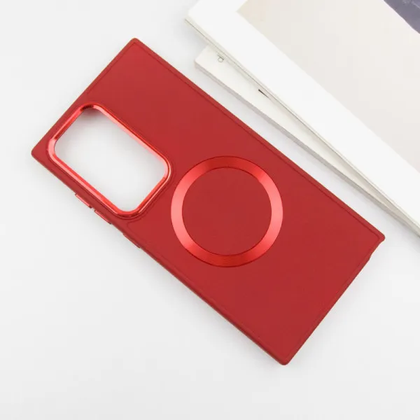 TPU чохол Bonbon Metal Style with Magnetic Fit для Samsung Galaxy S24 Ultra — Червоний — фото 2 TPU чохол Bonbon Metal Style with Magnetic Fit для Samsung Galaxy S24 Ultra — Червоний — фото 2