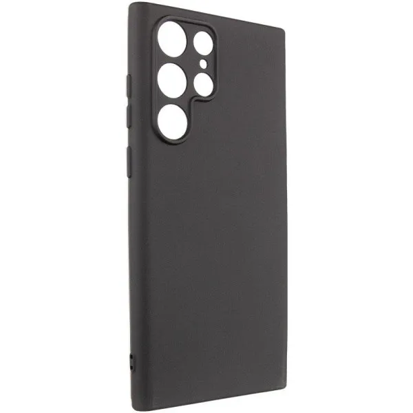 Чехол TPU GETMAN Liquid Silk Full Camera для Samsung Galaxy S24 Ultra — Черный — фото 1