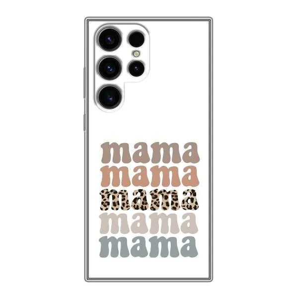 Чехол с принтом «Текстовый коллаж мама» для Samsung Galaxy S24 Ultra