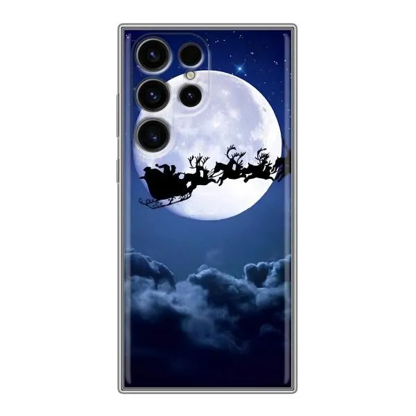 Чехол с принтом «Санта - луна» для Samsung Galaxy S24 Ultra