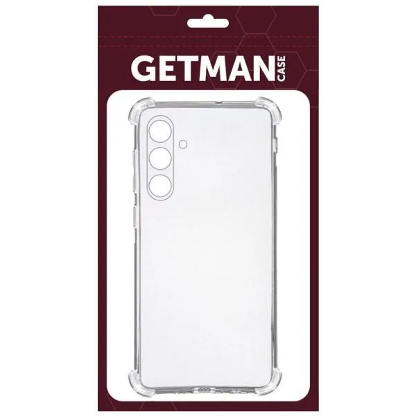 TPU чехол GETMAN Ease logo усиленные углы Full Camera для Samsung Galaxy S24 — Прозрачный — фото 3
