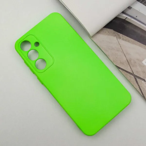 Чехол TPU GETMAN Liquid Silk Full Camera для Samsung Galaxy S24 — Салатовый — фото 2