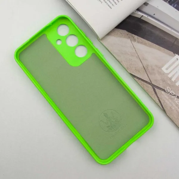 Чехол TPU GETMAN Liquid Silk Full Camera для Samsung Galaxy S24 — Салатовый — фото 3