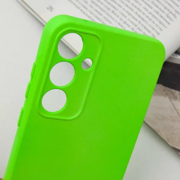 Чехол TPU GETMAN Liquid Silk Full Camera для Samsung Galaxy S24 — Салатовый — фото 5