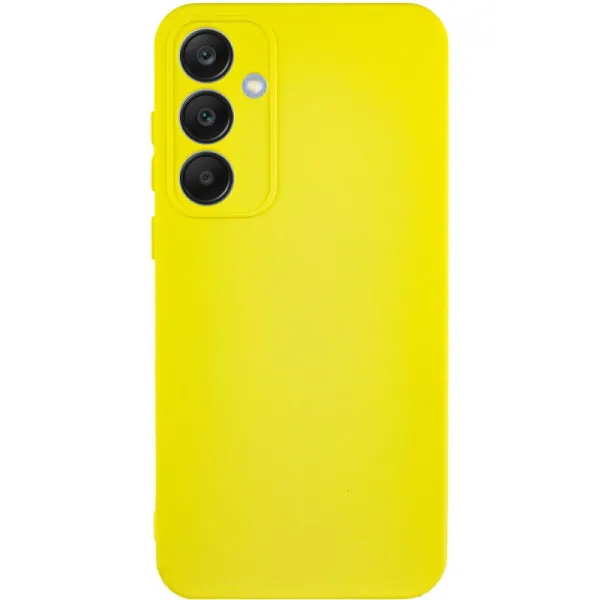 Чехол TPU GETMAN Liquid Silk Full Camera для Samsung Galaxy S24 — Желтый — фото 1
