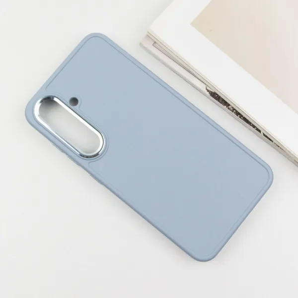 TPU чехол Bonbon Metal Style для Samsung Galaxy S24 / S25 — Голубой — фото 3