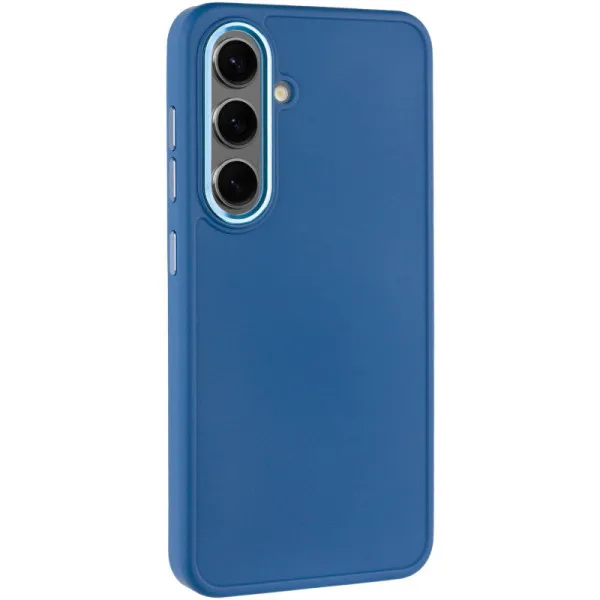 TPU чехол Bonbon Metal Style для Samsung Galaxy S24 / S25 — Синий — фото 1