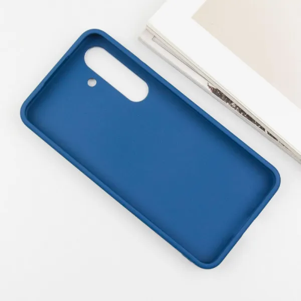 TPU чехол Bonbon Metal Style для Samsung Galaxy S24 / S25 — Синий — фото 4