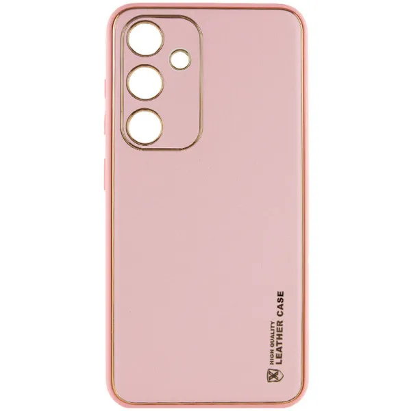 Кожаный чехол Xshield для Samsung Galaxy S24 — Розовый — фото 1