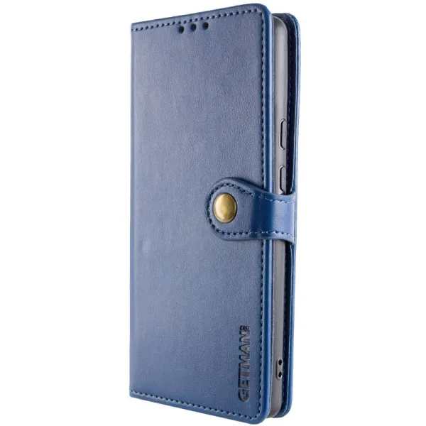 Кожаный чехол-книжка GETMAN Gallant (PU) для Samsung Galaxy S24 — Синий — фото 3 Кожаный чехол-книжка GETMAN Gallant (PU) для Samsung Galaxy S24 — Синий — фото 3