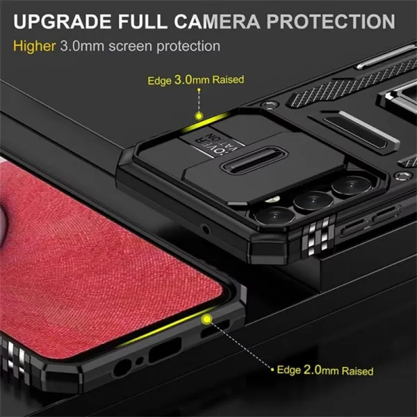 Ударопрочный чехол Camshield Army Ring для Samsung Galaxy S24 — Черный — фото 3