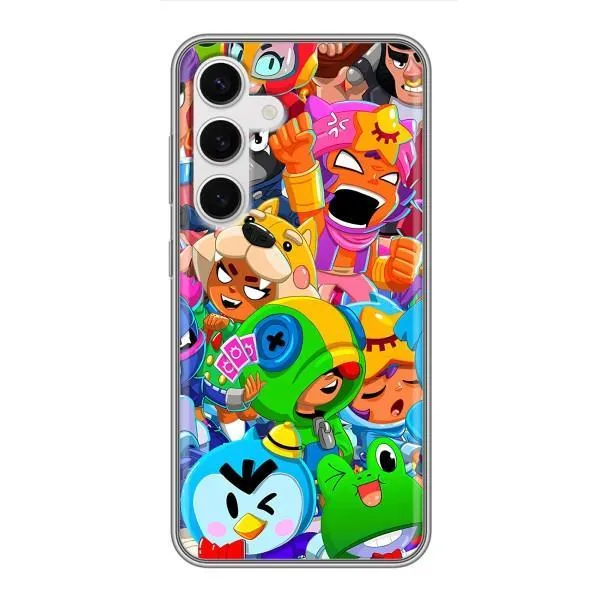 Чехол с принтом «Герои Бравл Старс» для Samsung Galaxy S24