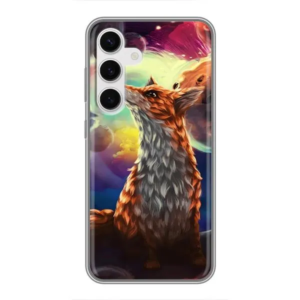 Чехол с принтом «Лисица в космосе» для Samsung Galaxy S24