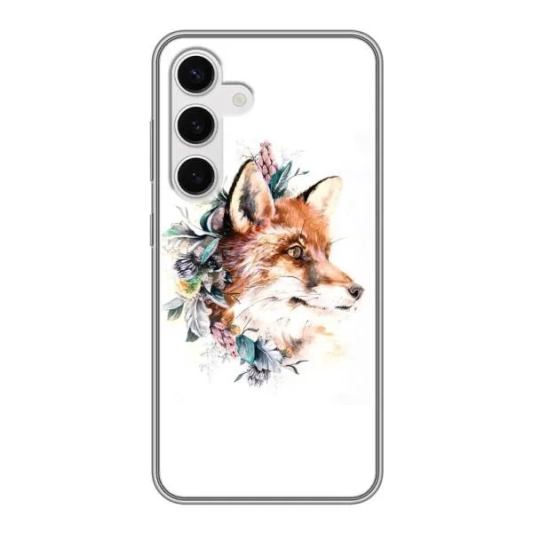 Чехол с принтом «Лисичка в цветочках» для Samsung Galaxy S24