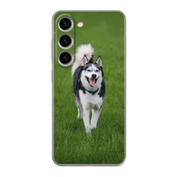 Чехол с принтом «Радостный Хаски» для Samsung Galaxy S24