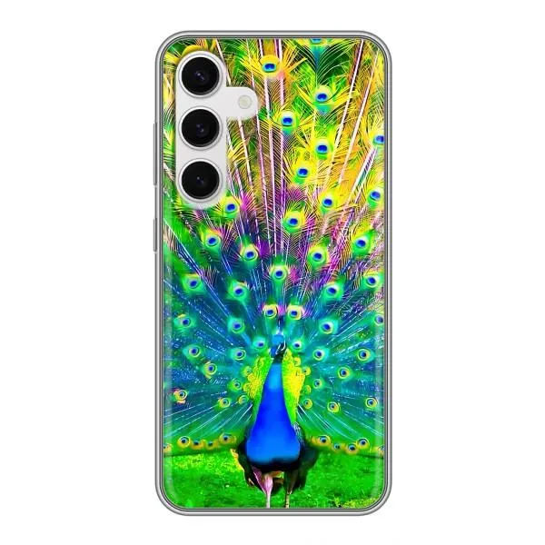 Чехол с принтом «Яркий Павлин» для Samsung Galaxy S24