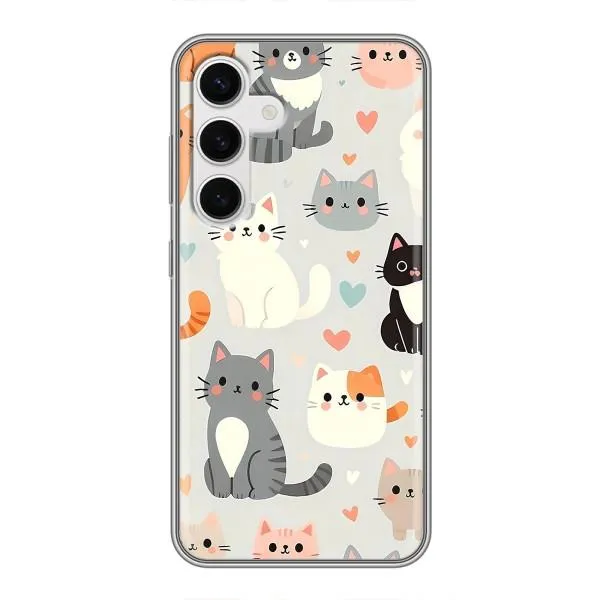 Чехол с принтом «Коллаж котов» для Samsung Galaxy S24