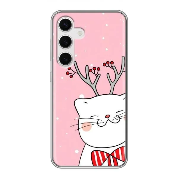 Чехол с принтом «Зимний кот» для Samsung Galaxy S24