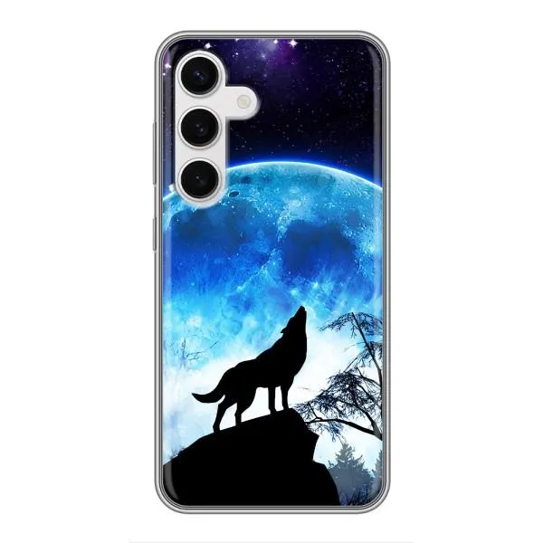 Чехол с принтом «Волк на луну» для Samsung Galaxy S24