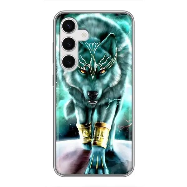 Чехол с принтом «Яркий волк» для Samsung Galaxy S24