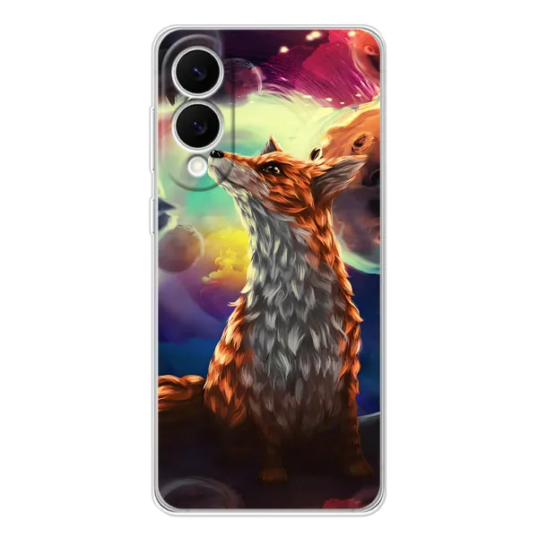 Чехол с принтом «Лисица в космосе» для Samsung Galaxy S25 Edge