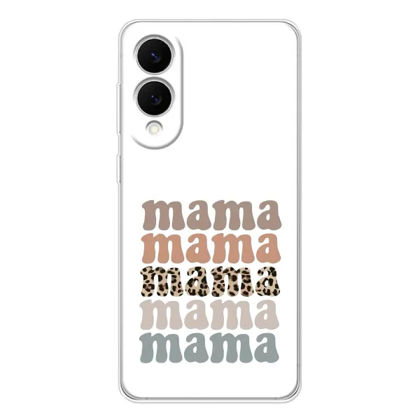 Чехол с принтом «Текстовый коллаж мама» для Samsung Galaxy S25 Edge