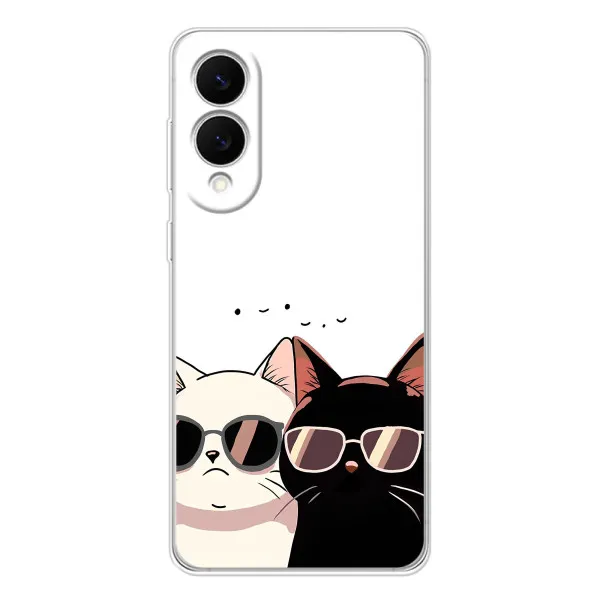 Чехол с принтом «Коты в очках» для Samsung Galaxy S25 Edge Чехол с принтом «Коты в очках» для Samsung Galaxy S25 Edge