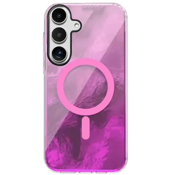 Чехол TPU Shiny Mountain Magnetic Fit для Samsung Galaxy S25 FE — Розовый — фото 1 Чехол TPU Shiny Mountain Magnetic Fit для Samsung Galaxy S25 FE — Розовый — фото 1