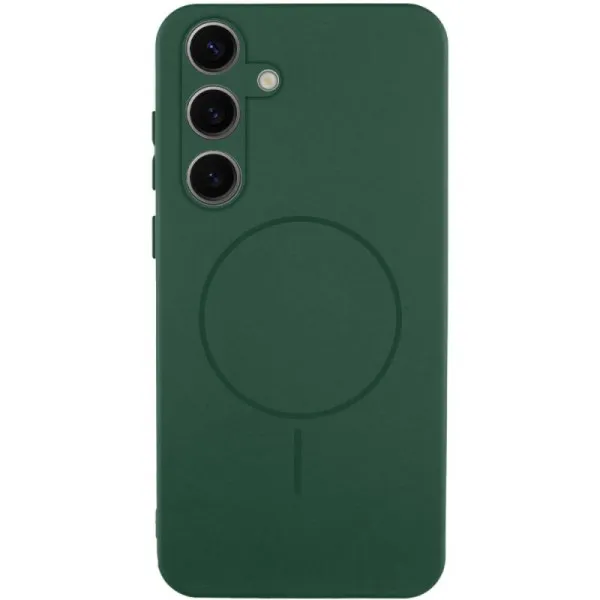 Чохол Silicone Cover Lakshmi Full Camera (AA) with Magnetic Fit для Samsung Galaxy S25 FE — Зелений — фото 1 Чохол Silicone Cover Lakshmi Full Camera (AA) with Magnetic Fit для Samsung Galaxy S25 FE — Зелений — фото 1