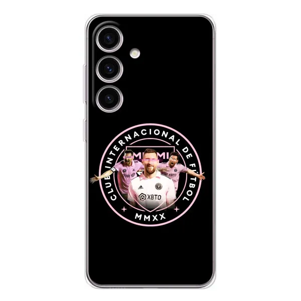 Чехол с принтом «Месси в лого» для Samsung Galaxy S25 FE Чехол с принтом «Месси в лого» для Samsung Galaxy S25 FE