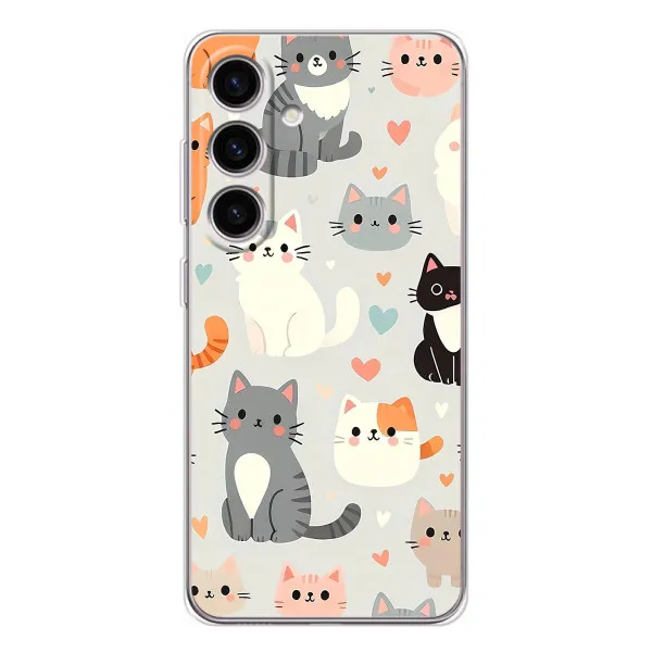 Чехол с принтом «Коллаж котов» для Samsung Galaxy S25 FE