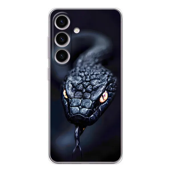 Чехол с принтом «Черная змея» для Samsung Galaxy S25 FE
