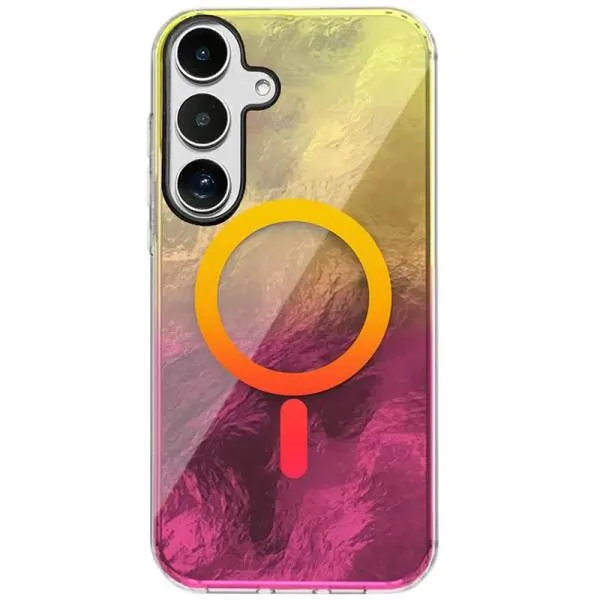 Чехол TPU Shiny Mountain Magnetic Fit для Samsung Galaxy S25+ — Желтый — фото 1 Чехол TPU Shiny Mountain Magnetic Fit для Samsung Galaxy S25+ — Желтый — фото 1