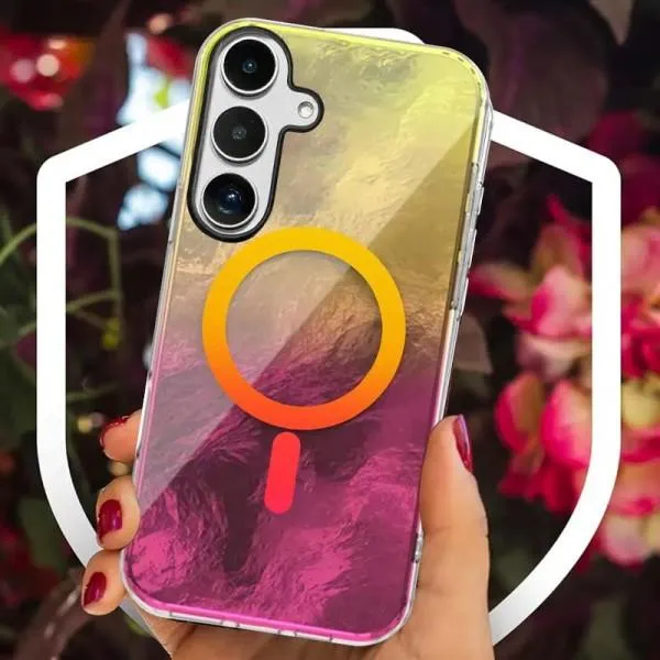 Чехол TPU Shiny Mountain Magnetic Fit для Samsung Galaxy S25+ — Желтый — фото 3 Чехол TPU Shiny Mountain Magnetic Fit для Samsung Galaxy S25+ — Желтый — фото 3